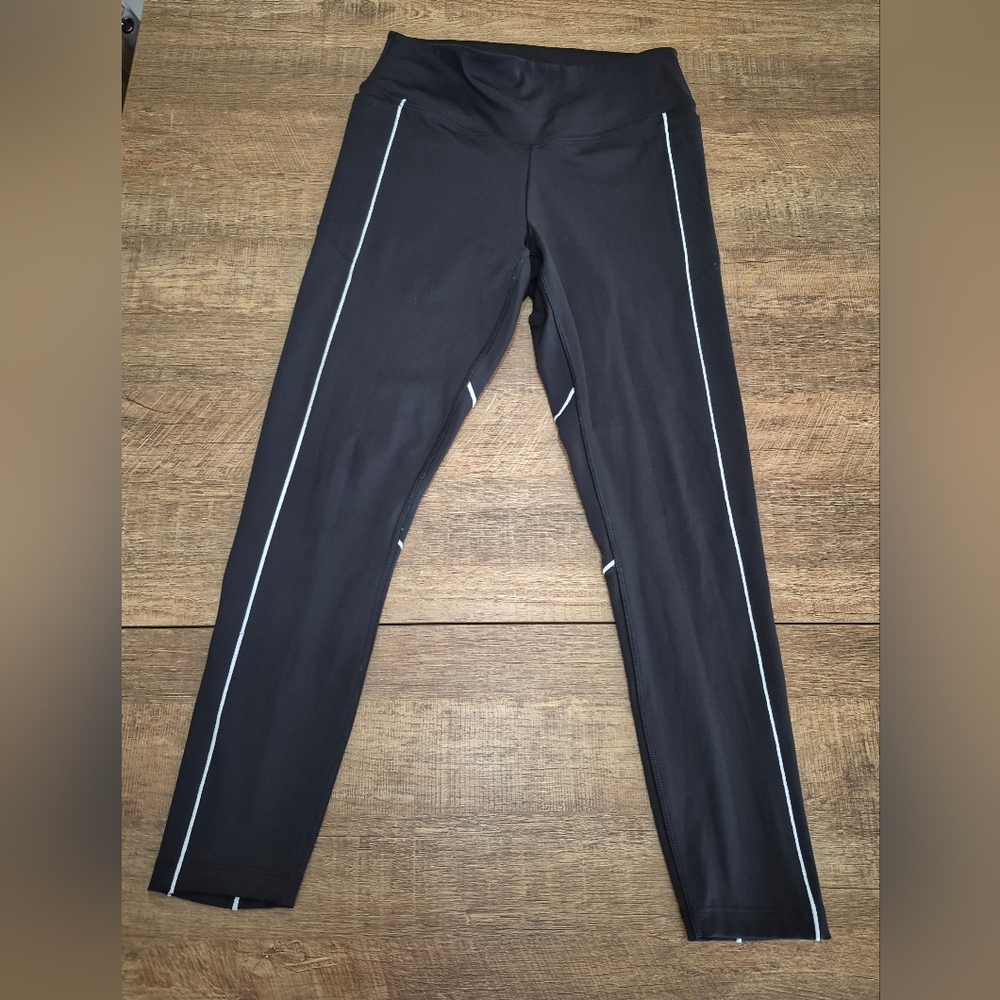 PINK Victoria’s Secret  Black White Line Workout Pants